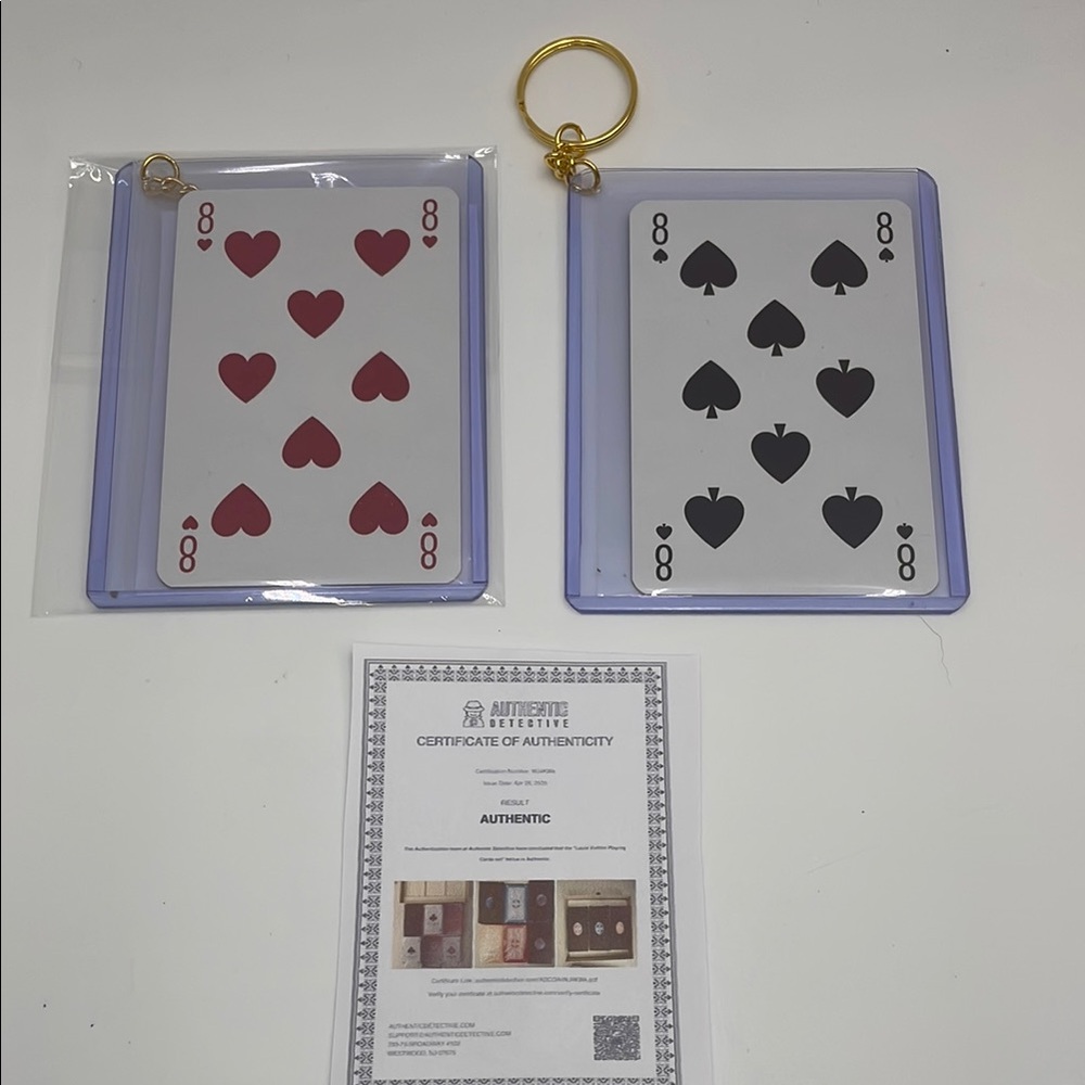 louis vuitton 2 Playing Cards Keychains with Certificate